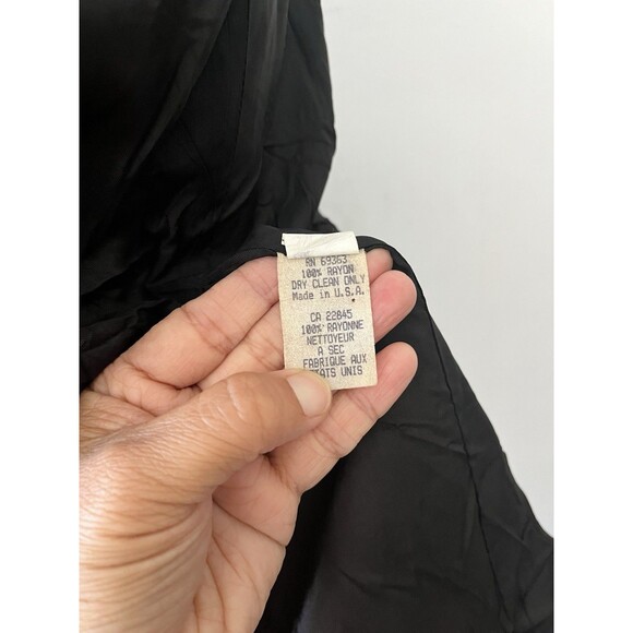 PETITE SOPHISTICATE Womens 6P Black Blazer Pinstripe Full Button Padded Shoulder - Picture 3 of 8